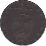 1794 PORTSEA HALFPENNY TOKEN - HALFPENNY TOKENS - Cambridgeshire Coins