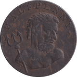 1794 WHALE FISHING HALFPENNY TOKEN - HALFPENNY TOKEN - Cambridgeshire Coins