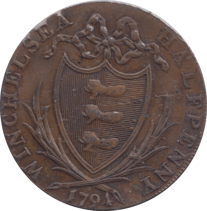 1794 WINCHESTER HALF PENNY TOKEN - HALFPENNY TOKEN - Cambridgeshire Coins