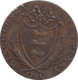 1794 WINCHESTER HALF PENNY TOKEN - HALFPENNY TOKEN - Cambridgeshire Coins