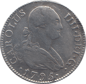 1795 2 REALES SPAIN - WORLD COINS - Cambridgeshire Coins