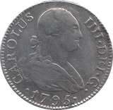 1795 2 REALES SPAIN - WORLD COINS - Cambridgeshire Coins