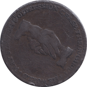 1795 AM I NOT A MAN ANTI SLAVERY HALFPENNY TOKEN - HALFPENNY TOKEN - Cambridgeshire Coins