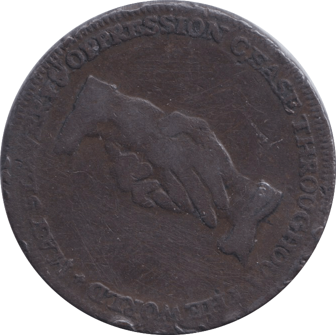 1795 AM I NOT A MAN ANTI SLAVERY HALFPENNY TOKEN - HALFPENNY TOKEN - Cambridgeshire Coins