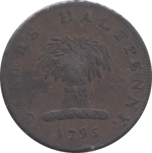 1795 BAKERS HALFPENNY TOKEN - HALFPENNY - Cambridgeshire Coins