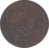 1795 BURRY HALFPENNY TOKEN - HALFPENNY TOKEN - Cambridgeshire Coins