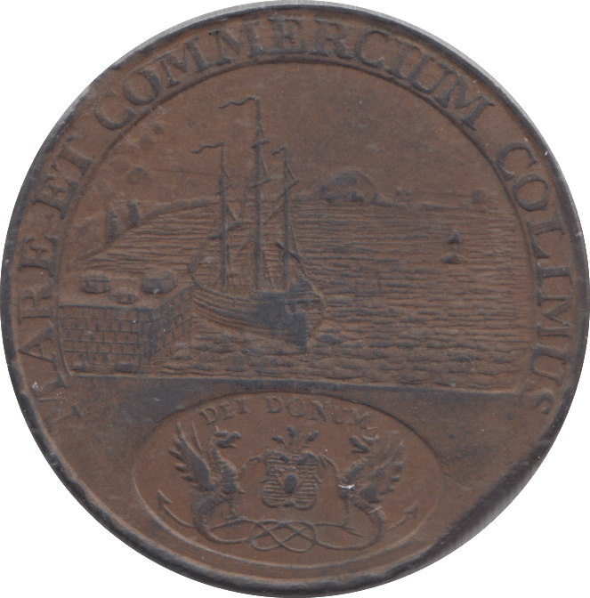 1795 DUNDEE HALFPENNY TOKEN - PENNY TOKEN - Cambridgeshire Coins