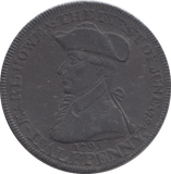 1795 EARL HOWEL HALFPENNY TOKEN - Halfpenny - Cambridgeshire Coins