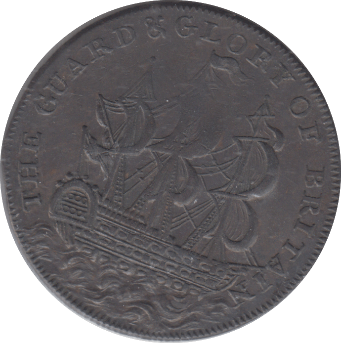 1795 EARL HOWEL HALFPENNY TOKEN - Halfpenny - Cambridgeshire Coins