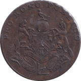 1795 GRINSTEAD HALFPENNY TOKEN - HALFPENNY TOKEN - Cambridgeshire Coins