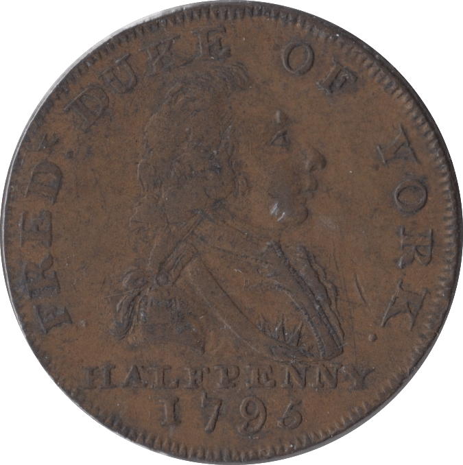 1795 HALF PENNY SHIP TRADE TOKEN YORK - HALFPENNY TOKENS - Cambridgeshire Coins