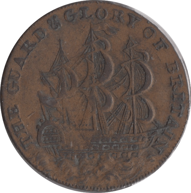 1795 HALF PENNY SHIP TRADE TOKEN YORK - HALFPENNY TOKENS - Cambridgeshire Coins