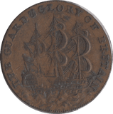 1795 HALF PENNY SHIP TRADE TOKEN YORK - HALFPENNY TOKENS - Cambridgeshire Coins