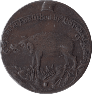 1795 HALF PENNY THOMAS SPENCE MORE AND PAINE PIG MEAT TOKEN MIDDLESEX - HALFPENNY TOKENS - Cambridgeshire Coins