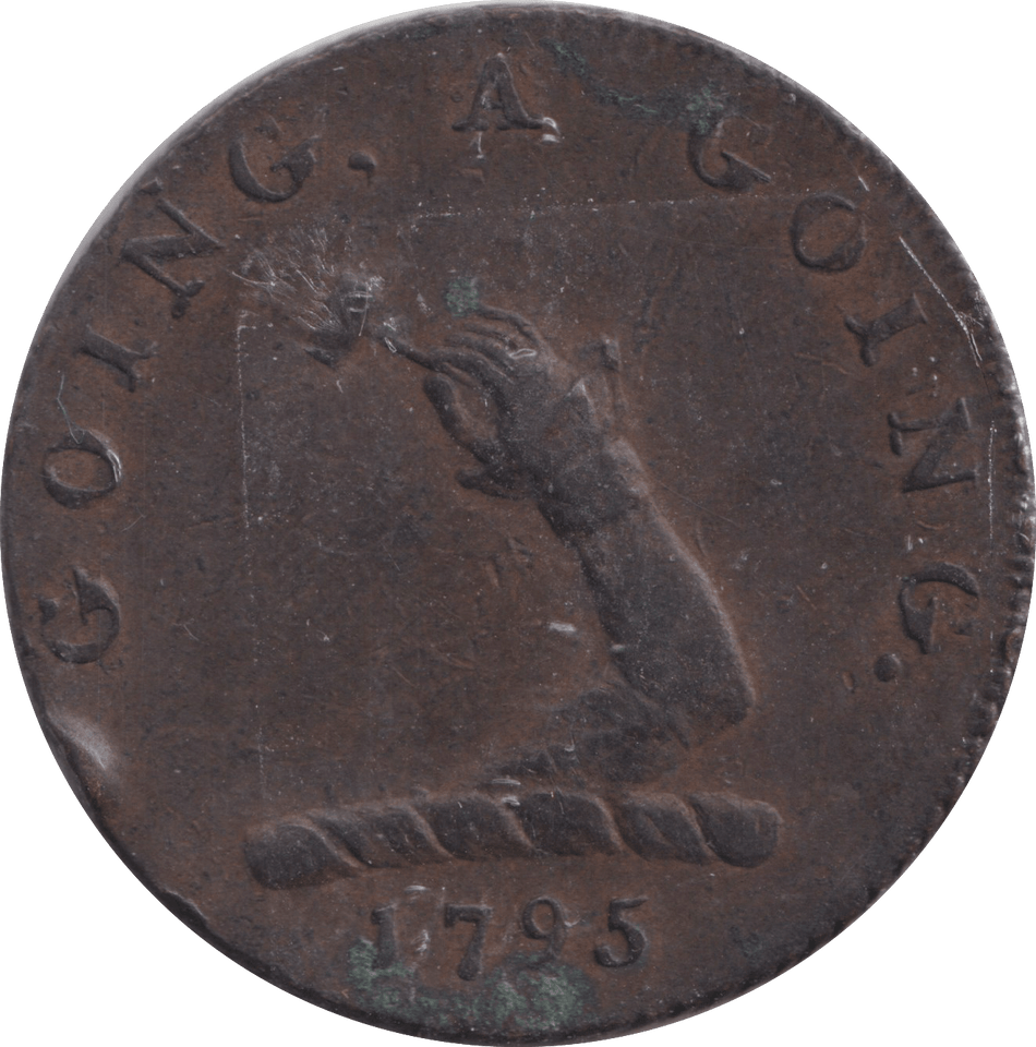 1795 HALFPENNY AUCTIONEER TOKEN BURY ST EDMUNDS - HALFPENNY TOKEN - Cambridgeshire Coins