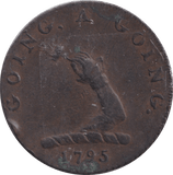 1795 HALFPENNY AUCTIONEER TOKEN BURY ST EDMUNDS - HALFPENNY TOKEN - Cambridgeshire Coins