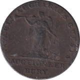 1795 HALFPENNY AUCTIONEER TOKEN BURY ST EDMUNDS - HALFPENNY TOKEN - Cambridgeshire Coins