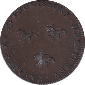 1795 HALFPENNY BIRMINGHAM TOKEN - HALFPENNY TOKENS - Cambridgeshire Coins