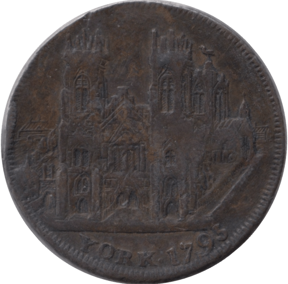 1795 HALFPENNY CONDER TOKEN CLIFFORDS TOWER YORK - HALFPENNY TOKENS - Cambridgeshire Coins