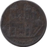 1795 HALFPENNY CONDER TOKEN CLIFFORDS TOWER YORK - HALFPENNY TOKENS - Cambridgeshire Coins