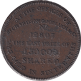 1795 HALFPENNY CUTTERS TOKEN RICHARDSONS MIDDLESEX - HALFPENNY TOKEN - Cambridgeshire Coins