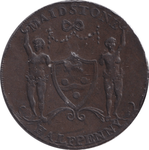 1795 HALFPENNY MAIDSTONE PODSALE PAPER MILL TOKEN - HALFPENNY TOKENS - Cambridgeshire Coins