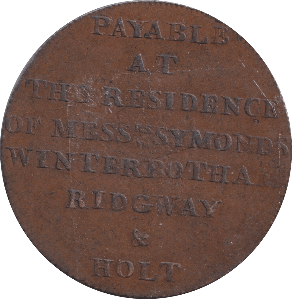 1795 HALFPENNY NEWSGATE PRISON TOKEN NEWSGATE HOLT - HALFPENNY TOKEN - Cambridgeshire Coins