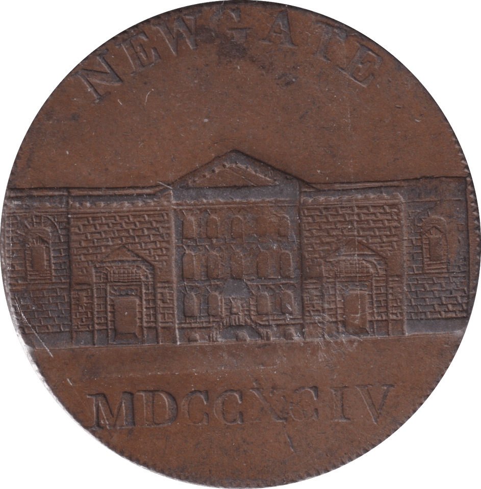 1795 HALFPENNY NEWSGATE PRISON TOKEN NEWSGATE HOLT - HALFPENNY TOKEN - Cambridgeshire Coins
