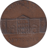 1795 HALFPENNY NEWSGATE PRISON TOKEN NEWSGATE HOLT - HALFPENNY TOKEN - Cambridgeshire Coins
