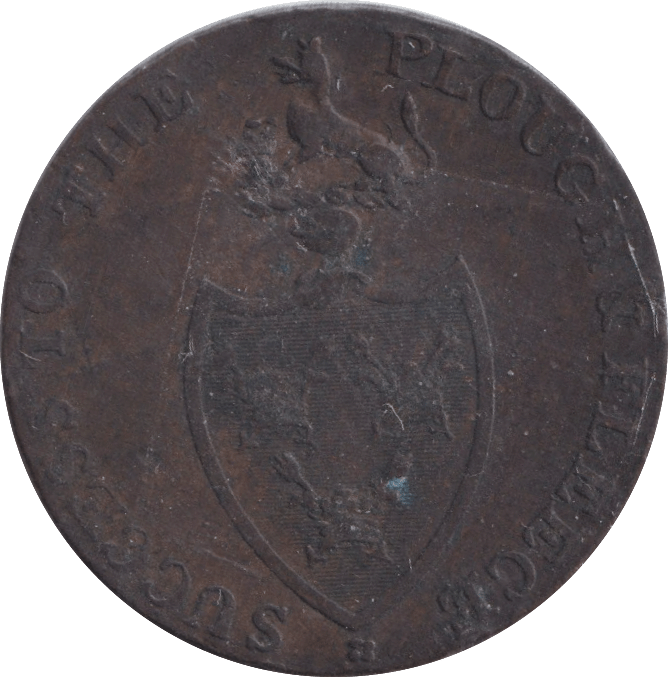 1795 HALFPENNY TOKEN BURY ST EDMUNDS - HALFPENNY TOKEN - Cambridgeshire Coins