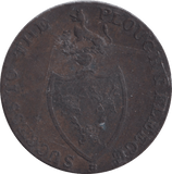 1795 HALFPENNY TOKEN BURY ST EDMUNDS - HALFPENNY TOKEN - Cambridgeshire Coins