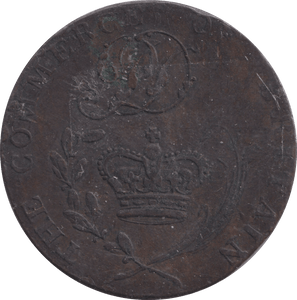 1795 HALFPENNY TOKEN BURY ST EDMUNDS - HALFPENNY TOKEN - Cambridgeshire Coins