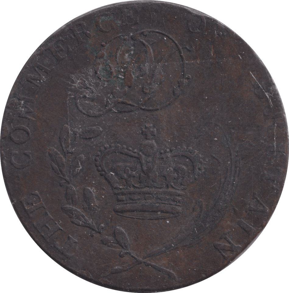 1795 HALFPENNY TOKEN BURY ST EDMUNDS - HALFPENNY TOKEN - Cambridgeshire Coins