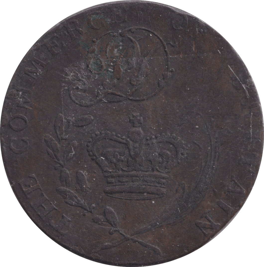 1795 HALFPENNY TOKEN BURY ST EDMUNDS - HALFPENNY TOKEN - Cambridgeshire Coins