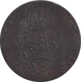 1795 HALFPENNY TOKEN BURY ST EDMUNDS - HALFPENNY TOKEN - Cambridgeshire Coins