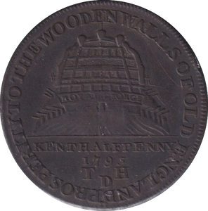 1795 HALFPENNY TOKEN KENT - HALFPENNY TOKEN - Cambridgeshire Coins