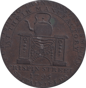 1795 HALFPENNY TOKEN LONDON JUSTICE - HALFPENNY TOKEN - Cambridgeshire Coins
