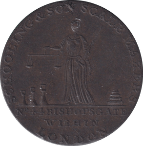 1795 HALFPENNY TOKEN LONDON JUSTICE - HALFPENNY TOKEN - Cambridgeshire Coins