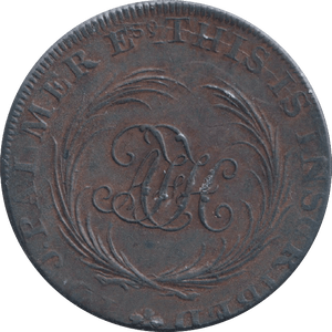 1795 HALFPENNY TOKEN MAIL COACH - HALFPENNY TOKEN - Cambridgeshire Coins
