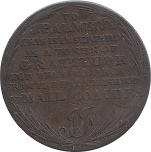 1795 HALFPENNY TOKEN MAIL COACH - WORLD COINS - Cambridgeshire Coins