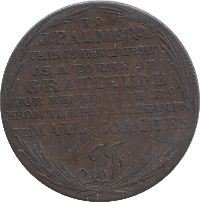 1795 HALFPENNY TOKEN MAIL COACH - WORLD COINS - Cambridgeshire Coins