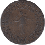 1795 HALFPENNY TOKEN MIDDLESEX J.LACKINGTON CHEAPEST BOOKSELLER FAME ANGEL TRUMPET - HALFPENNY TOKENS - Cambridgeshire Coins