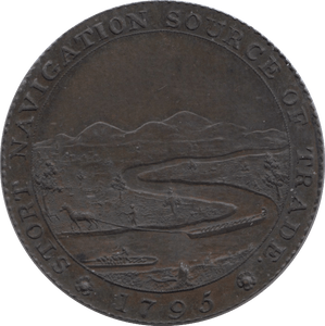 1795 HALFPENNY TOKEN NAVIGATION BISHOPS STORTFORD - HALFPENNY TOKENS - Cambridgeshire Coins