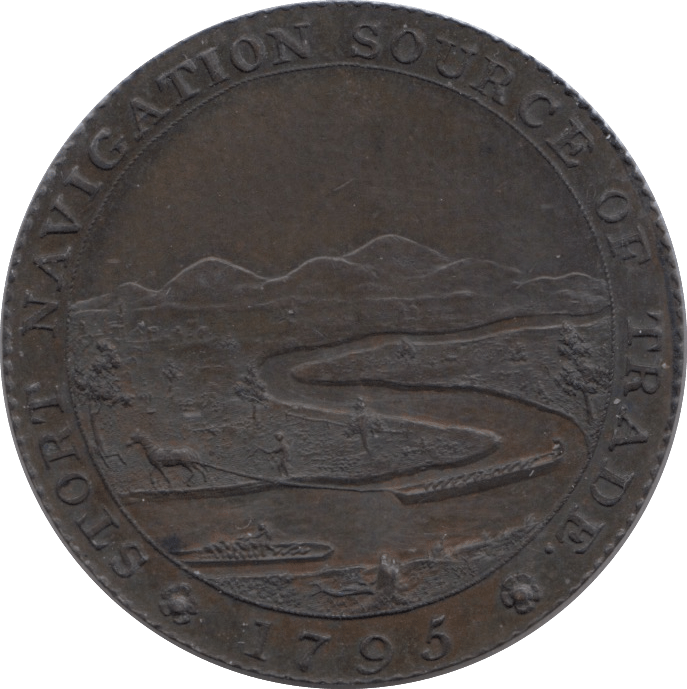 1795 HALFPENNY TOKEN NAVIGATION BISHOPS STORTFORD - HALFPENNY TOKENS - Cambridgeshire Coins