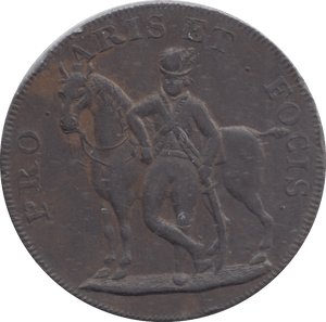 1795 HOXNE AND HARTSMERE HALFPENNY TOKEN - PENNY TOKEN - Cambridgeshire Coins