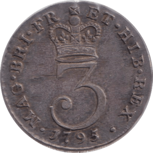 1795 MAUNDY THREEPENCE ( EF ) - MAUNDY THREEPENCE - Cambridgeshire Coins
