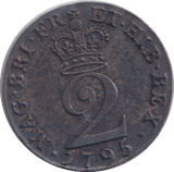 1795 MAUNDY TWOPENCE ( GVF ) - MAUNDY TWOPENCE - Cambridgeshire Coins