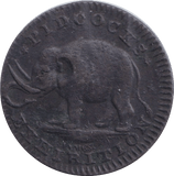 1795 PIDCOCK EXHIBITION FARTHING TOKEN ELEPHANT - FARTHING TOKEN - Cambridgeshire Coins