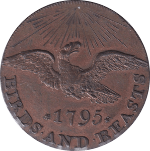1795 PIDCOCK EXHIBITION HALFPENNY TOKEN - HALFPENNY TOKEN - Cambridgeshire Coins