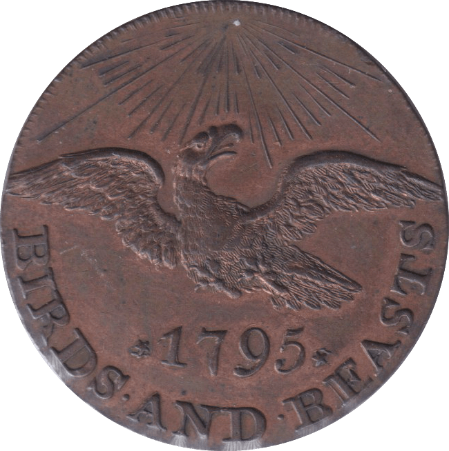 1795 PIDCOCK EXHIBITION HALFPENNY TOKEN - HALFPENNY TOKEN - Cambridgeshire Coins